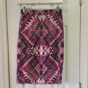 Printed Pencil Skirt
